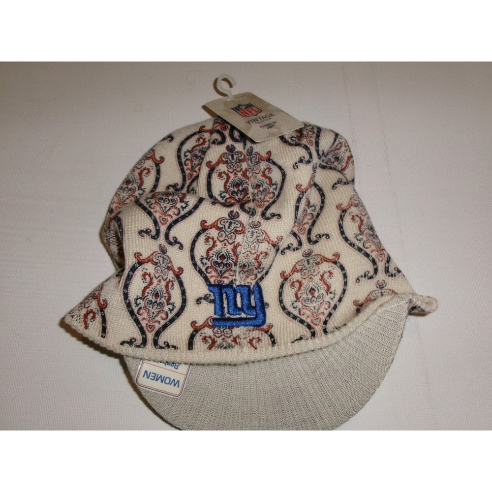 NEW YORK GIANTS   RARE  KNIT BEANIE TOBOGGAN Y2K 00s HAT CAP VINTAGE D-STOCK BK